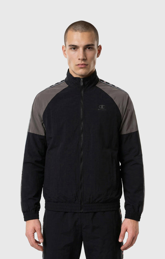 Men's Track Top with Full Zip and Tape Logo