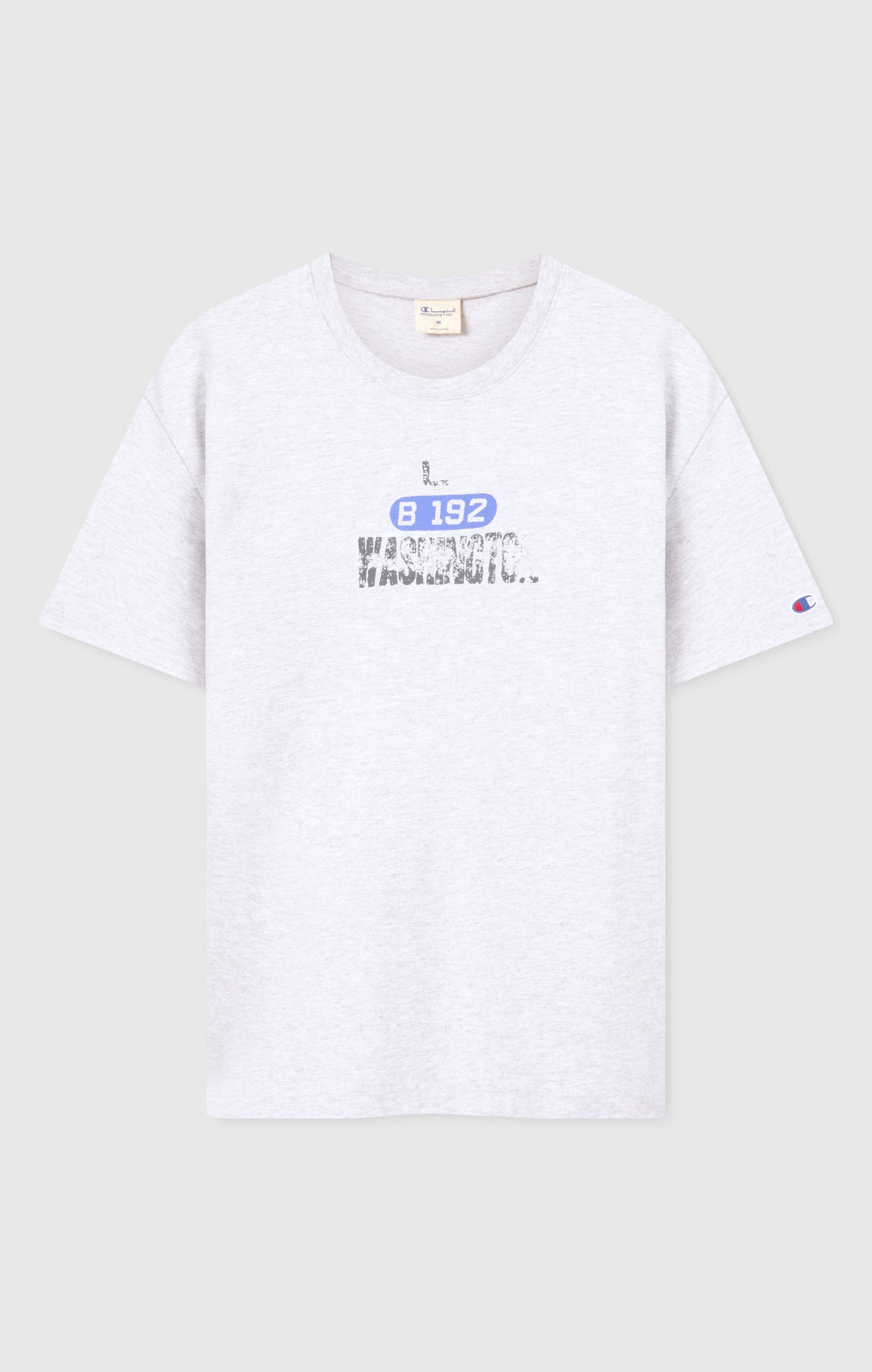 Herren-T-Shirt aus schwerer Baumwolle mit Reverse-Weave-Print
