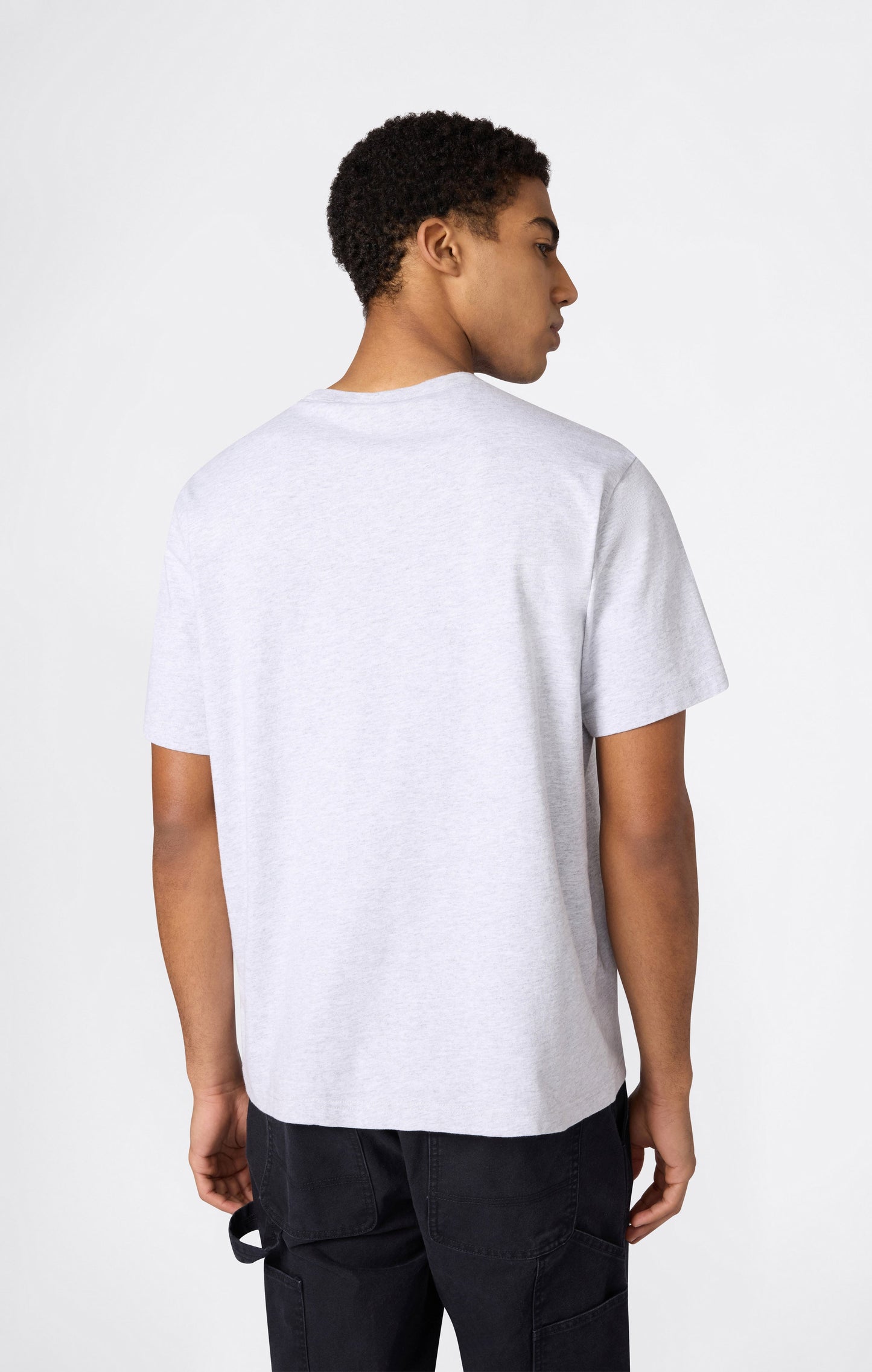 Herren-T-Shirt aus schwerer Baumwolle mit Reverse-Weave-Print