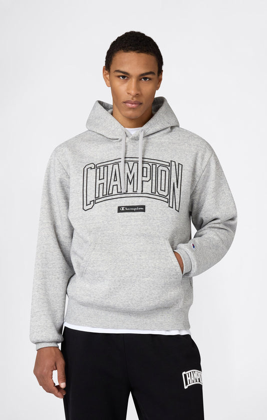 Men's Hooded Sweatshirt With Brushed Interior And Puff Print Logo