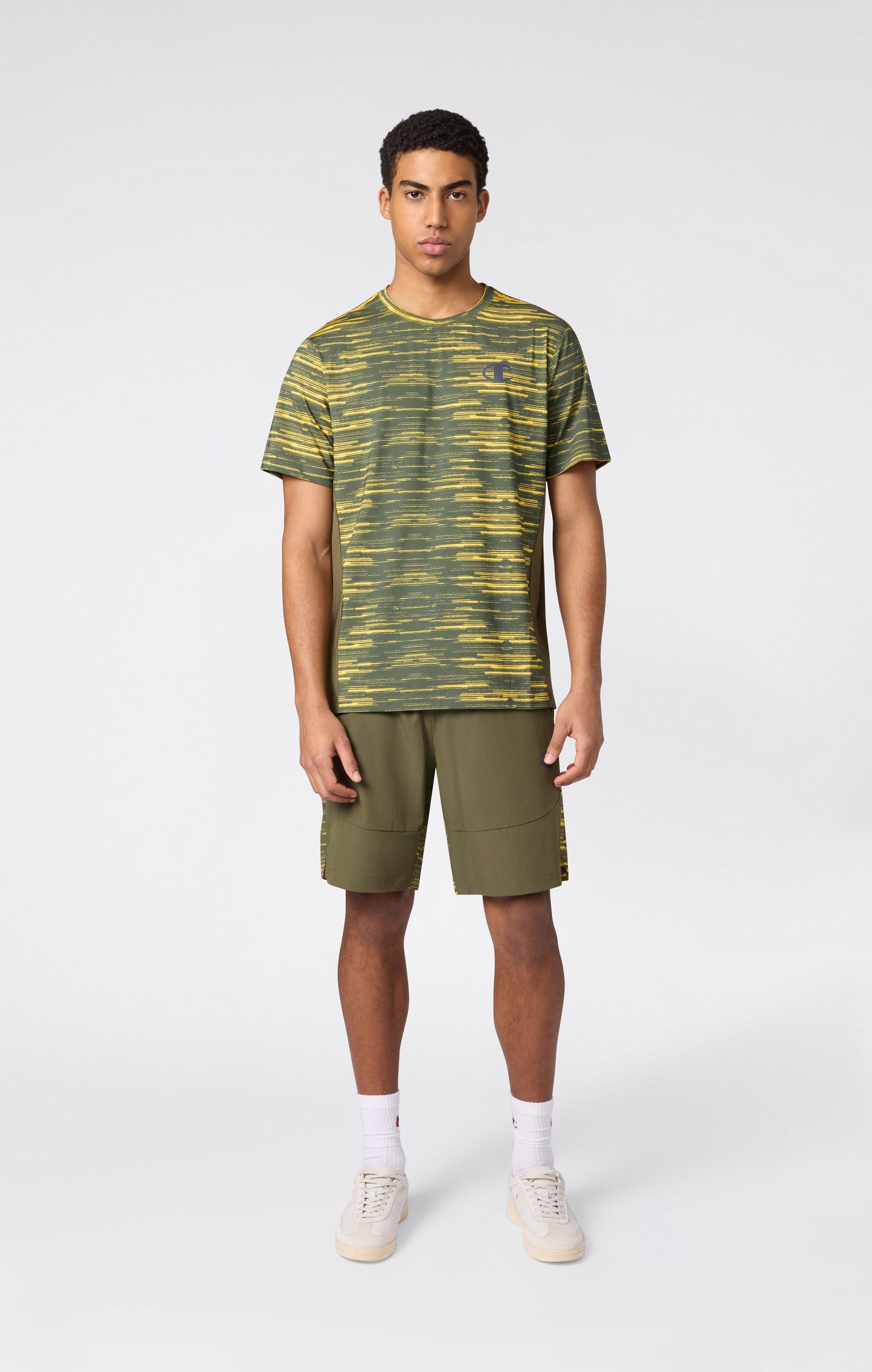 Trainings-T-Shirt mit Allover-Print und schnelltrocknendem Material für Herren