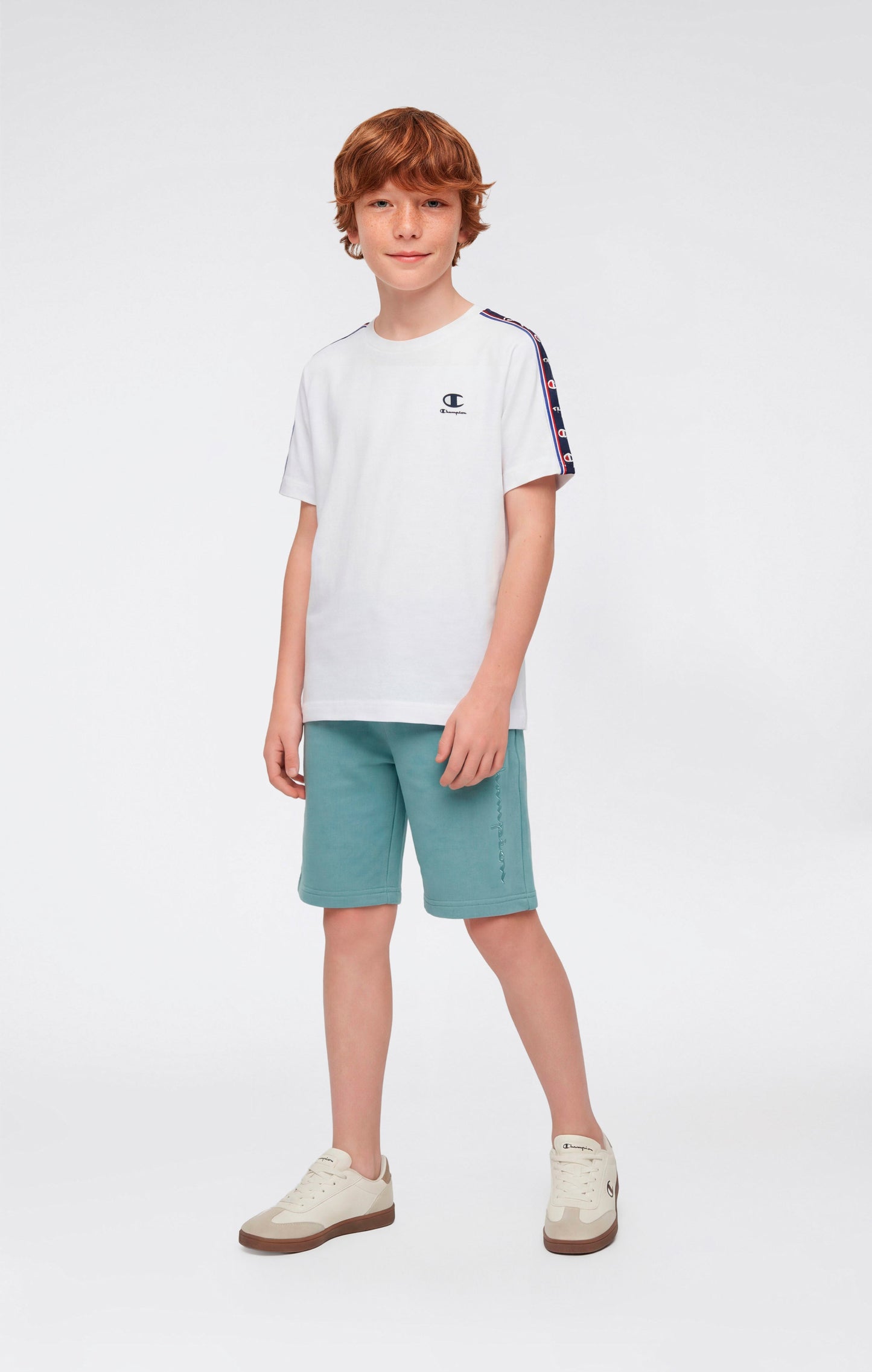 Jungen Bermuda-Shorts mit gestickten Maxi-Logo-Icons