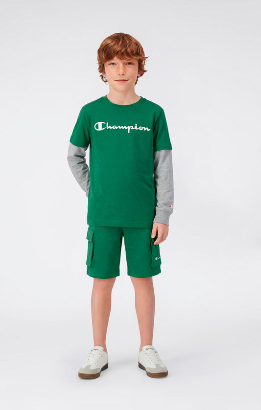 Leichte Cargo-Shorts aus Fleece für Jungen