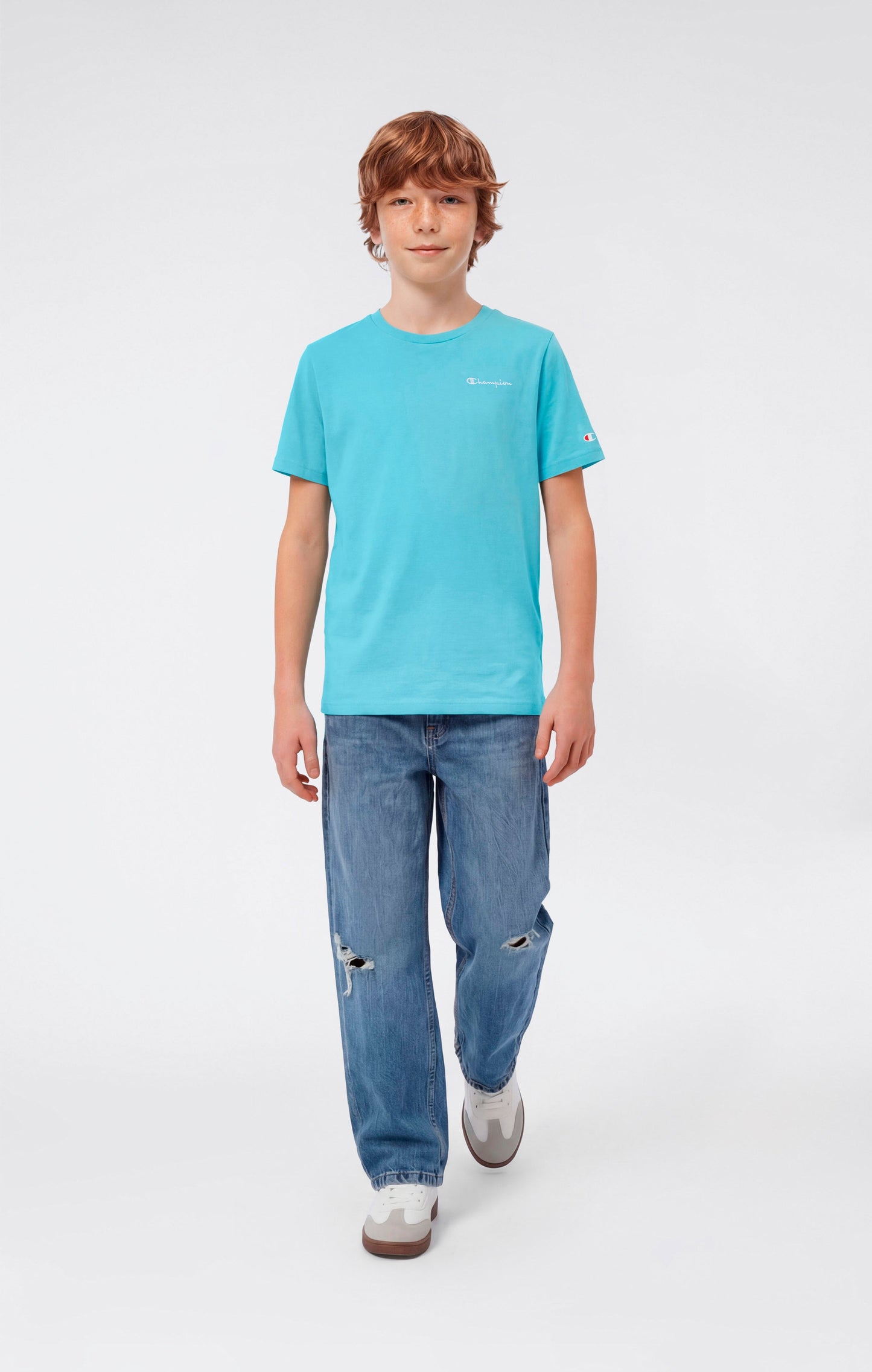 Boys' Crewneck Small Script Logo T-Shirt Icons