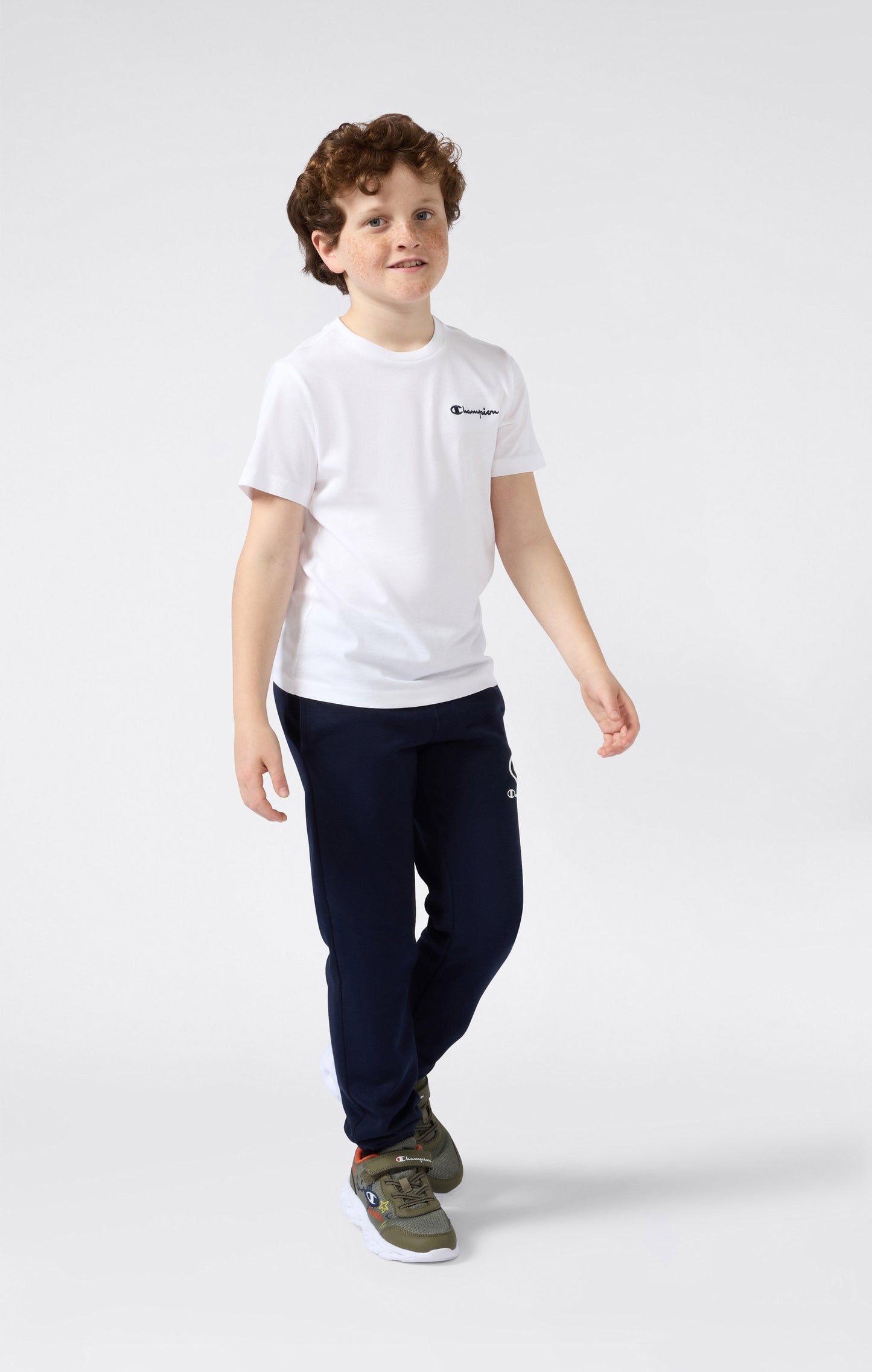 Jungen T-Shirt mit Rundhalsausschnitt und kleinem Script-Logo Icons