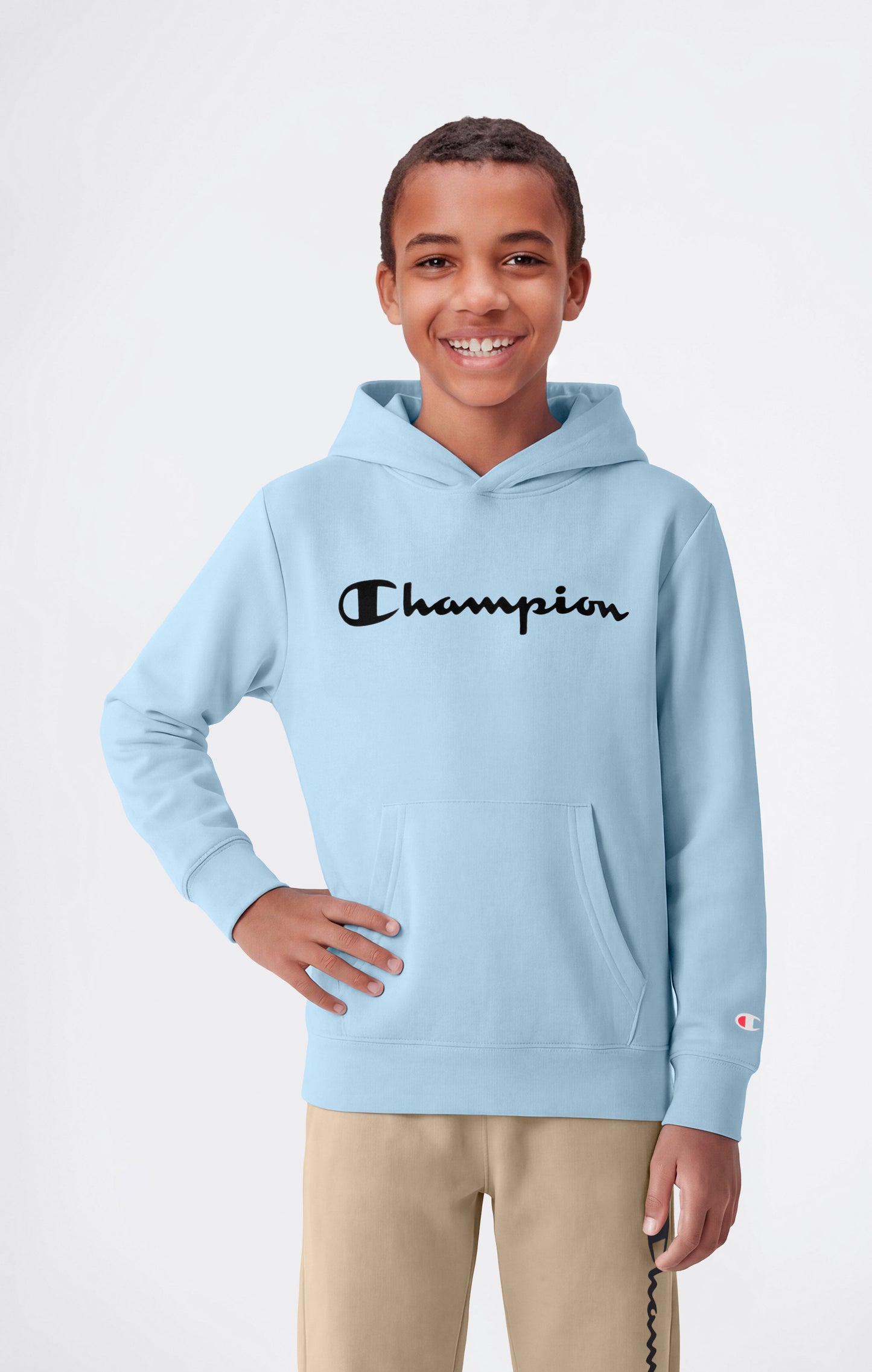 Leichter Kapuzenpullover für Jungen mit Maxi-Logodruck