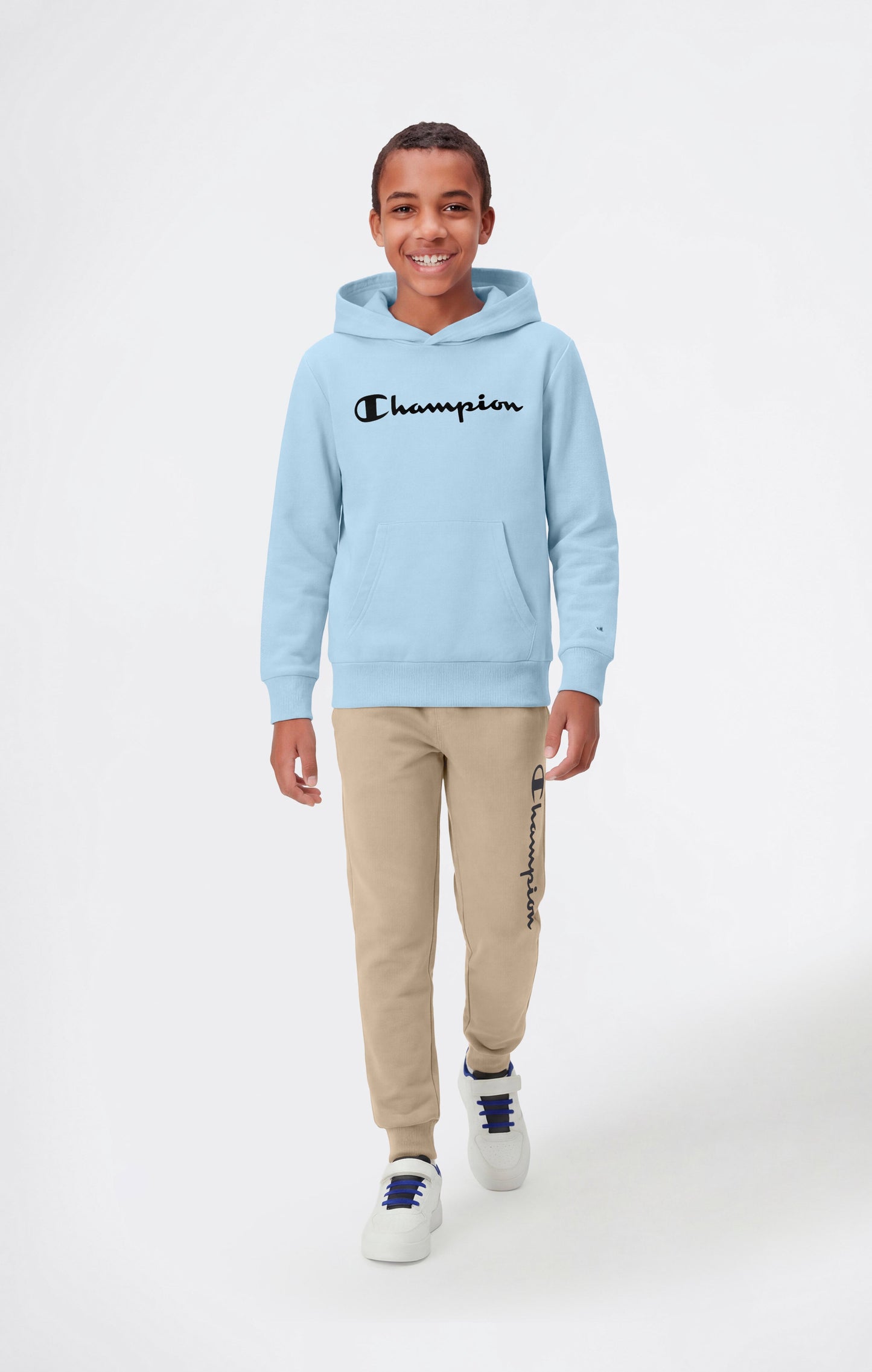 Leichter Kapuzenpullover für Jungen mit Maxi-Logodruck