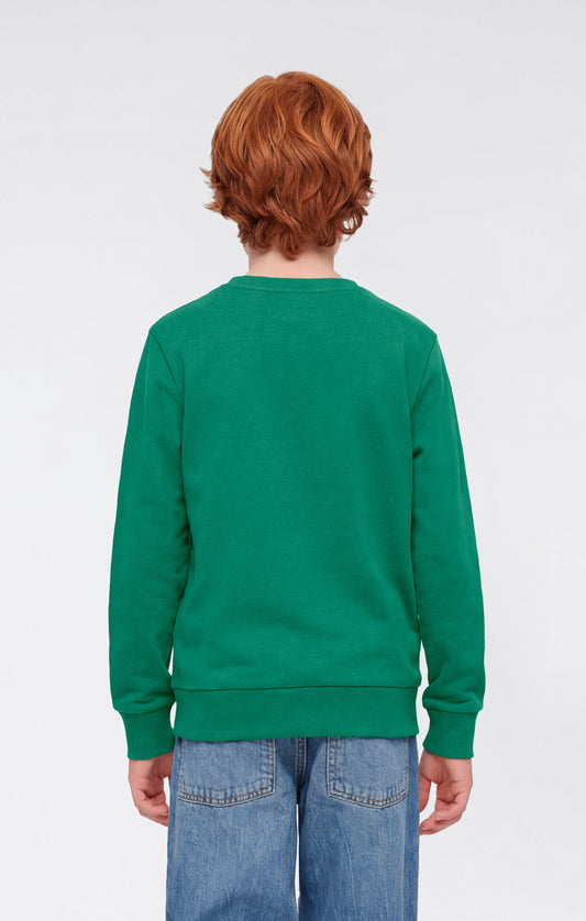 Leichtes Rundhals-Sweatshirt für Jungen mit Maxi-Logo-Print