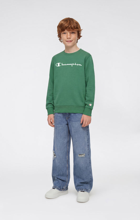 Leichtes Rundhals-Sweatshirt für Jungen mit Maxi-Logo-Print