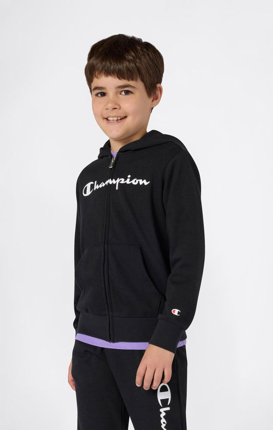 Kapuzenpullover für Jungen mit durchgehendem Reißverschluss und Maxi-Logo