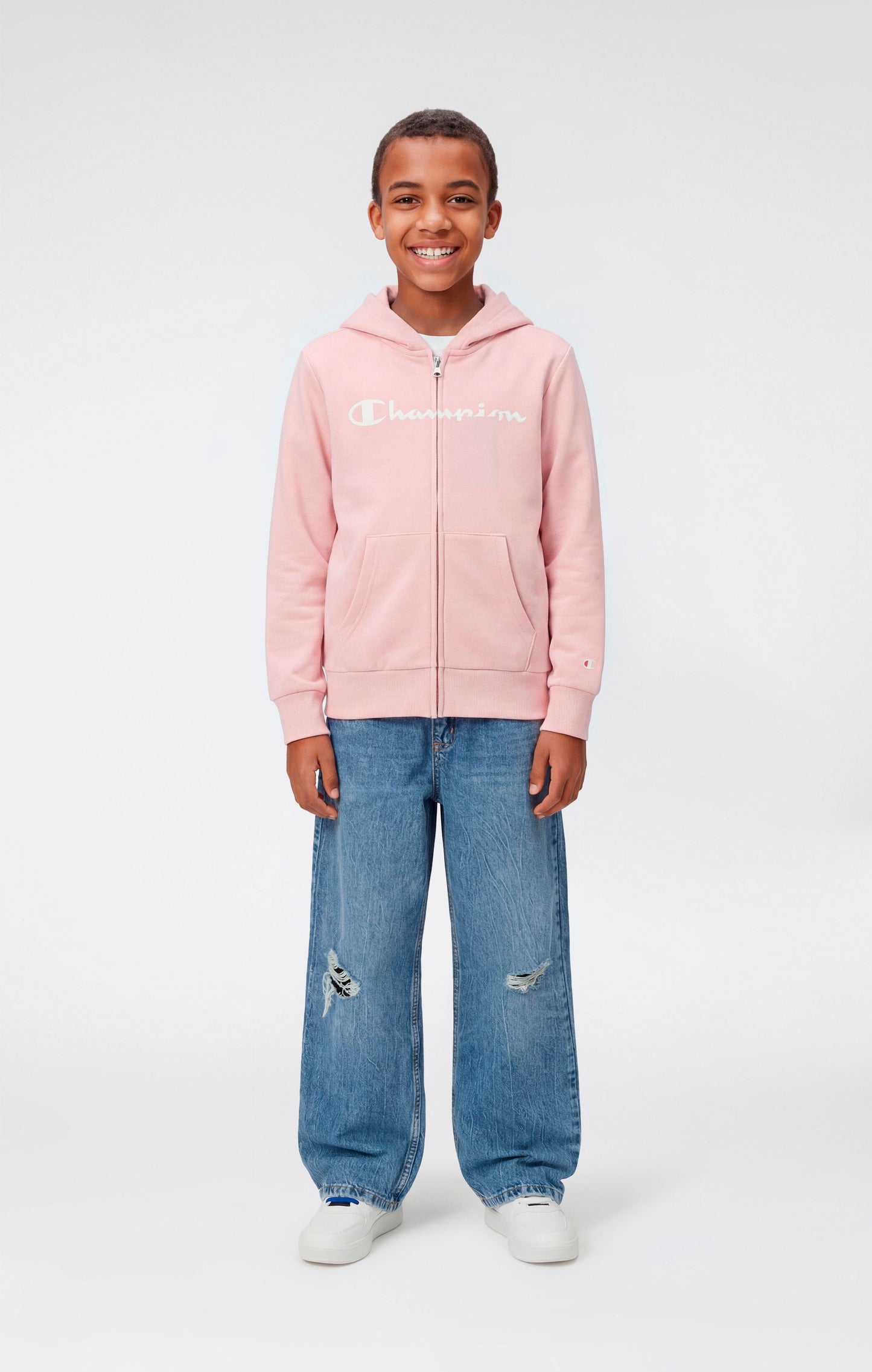 Boys' Full Zip Hoodie with Maxi Logo