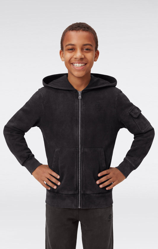 Kapuzenpullover für Jungen mit Washed-Effekt und durchgehendem Reißverschluss Icons