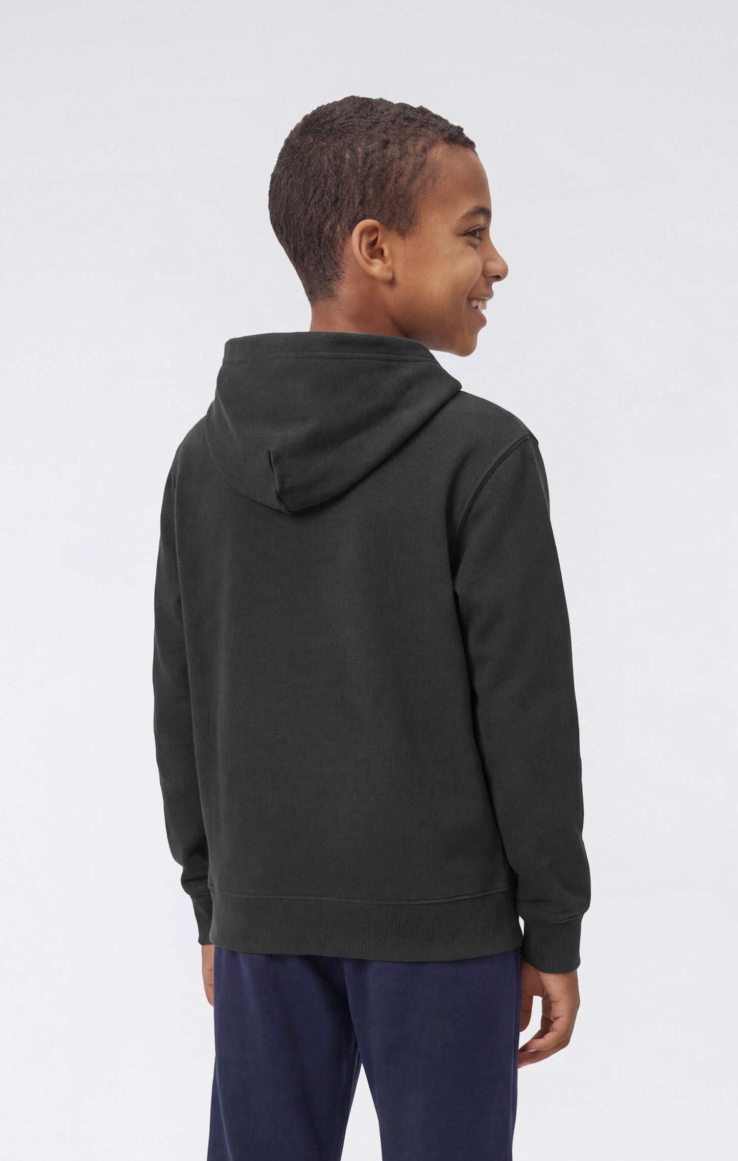 Leichtes Kapuzen-Sweatshirt für Jungen mit tonal aufgestickten Maxi-Logo-Icons