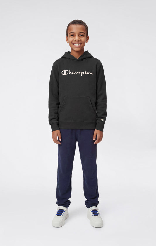 Leichtes Kapuzen-Sweatshirt für Jungen mit tonal aufgestickten Maxi-Logo-Icons