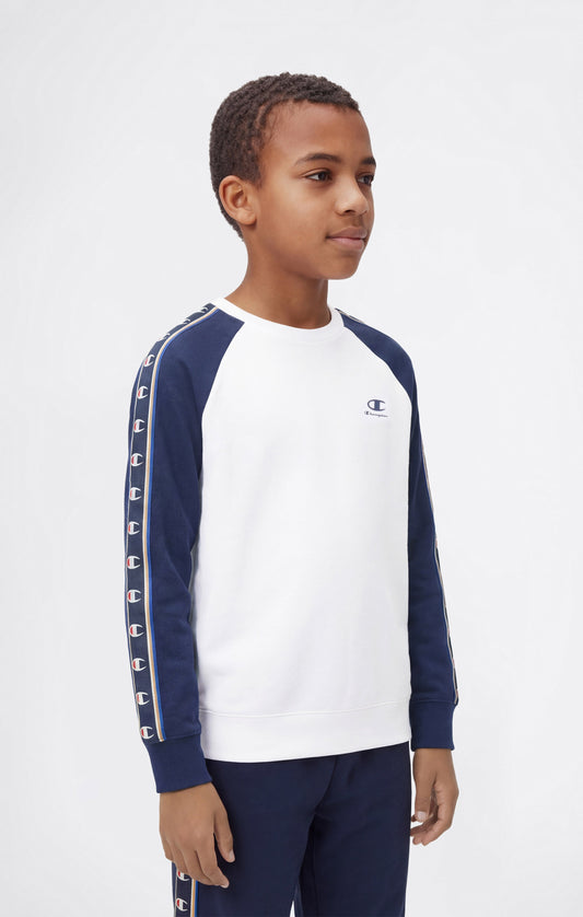Jungen-Rundhalspullover mit C-Logo-Tape