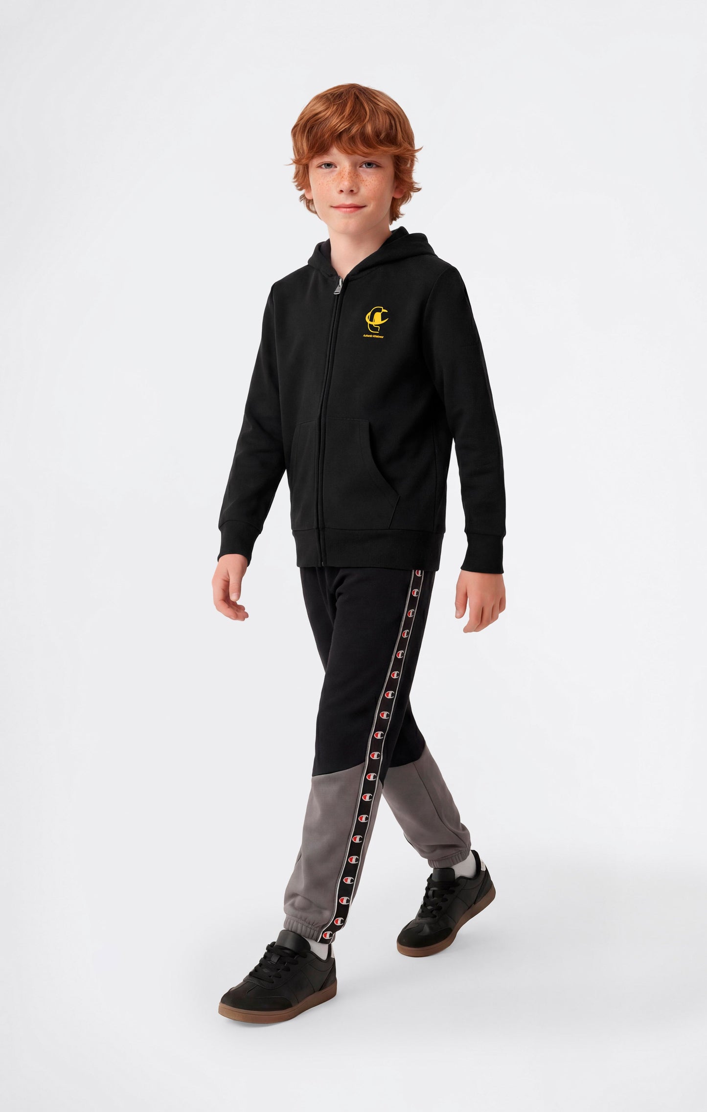 Jungen-Hose mit elastischem Bündchen und Tape-Logo