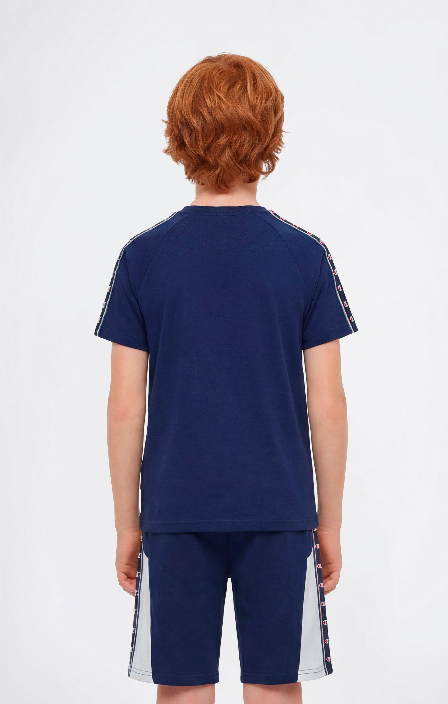 Jungen T-Shirt mit Rundhalsausschnitt und Bandlogo