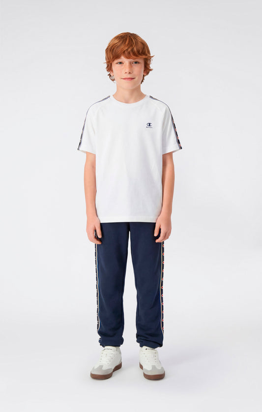 Jungen T-Shirt mit Rundhalsausschnitt und Bandlogo