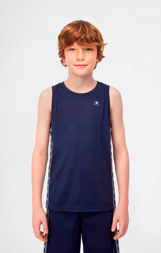 Jungen Mesh-Tanktop mit Logoband