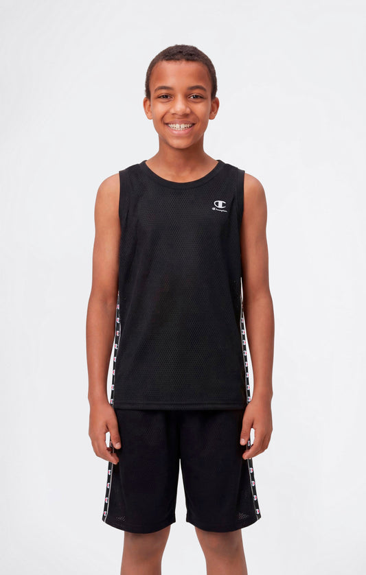Jungen Mesh-Tanktop mit Logoband