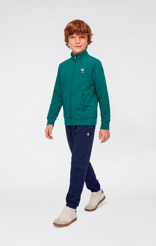 Jungen Trainingsanzug mit durchgehendem Reißverschluss, Sweatshirt und Hose mit Grafik