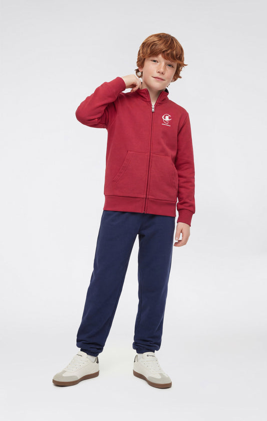 Jungen Trainingsanzug mit durchgehendem Reißverschluss, Sweatshirt und Hose mit Grafik