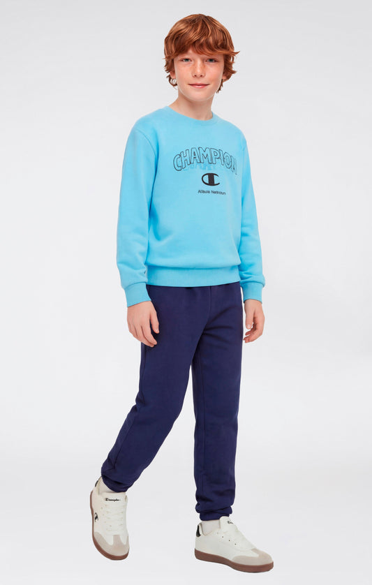 Trainingsanzug für Jungen: Sweatshirt mit Rundhalsausschnitt und Hose mit Grafik