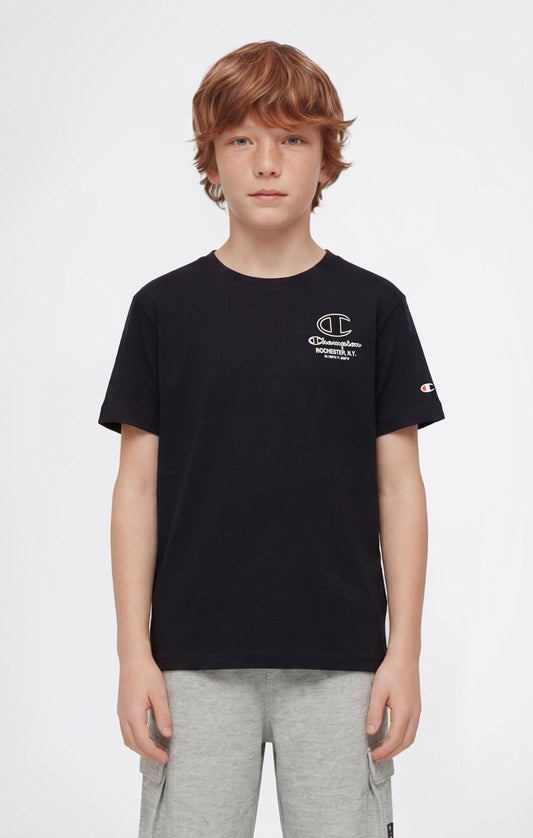 Jungen Rundhals-T-Shirt mit Puff-Print