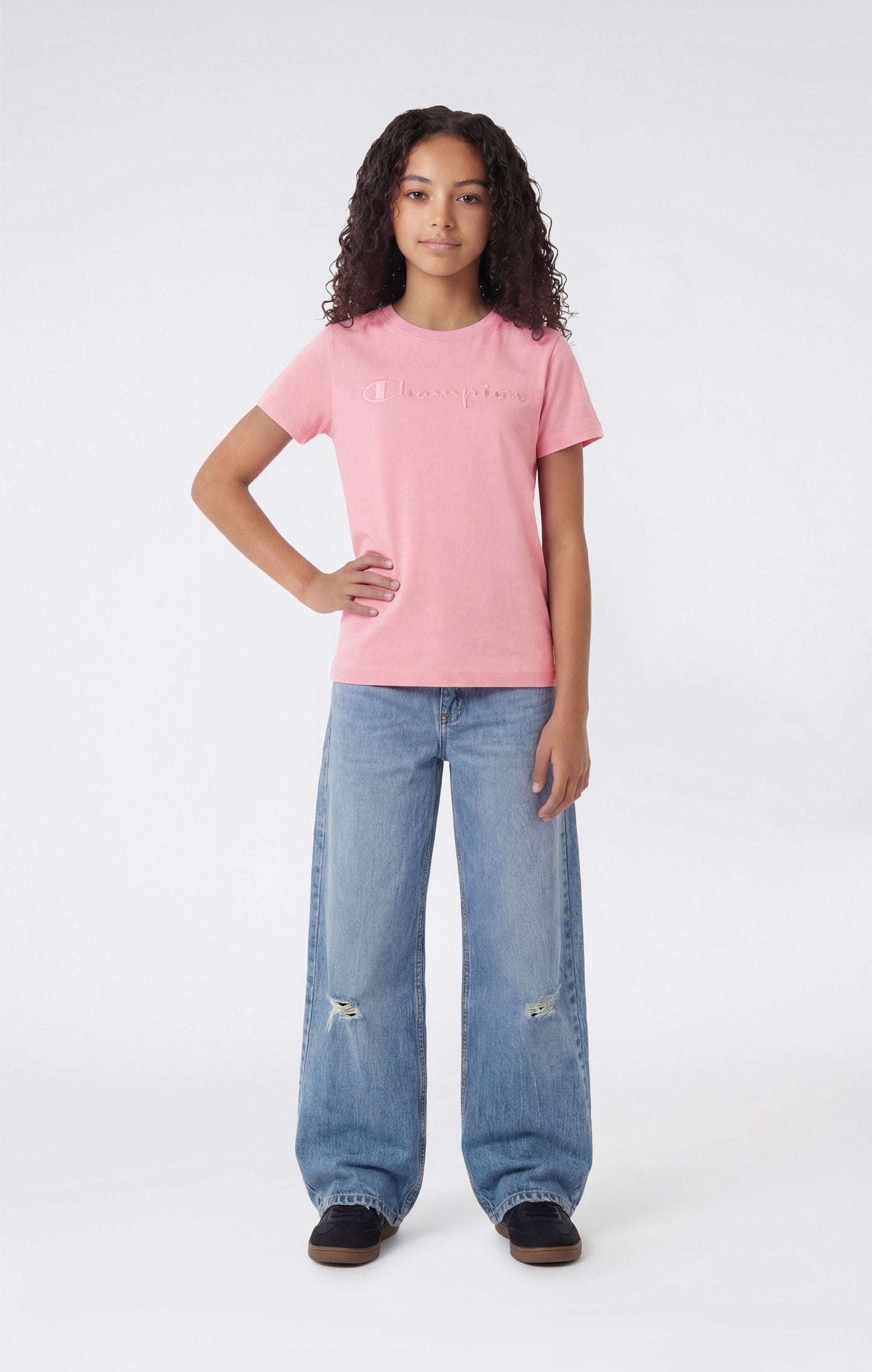 Mädchen Rundhals-T-Shirt schmal geschnitten Icons