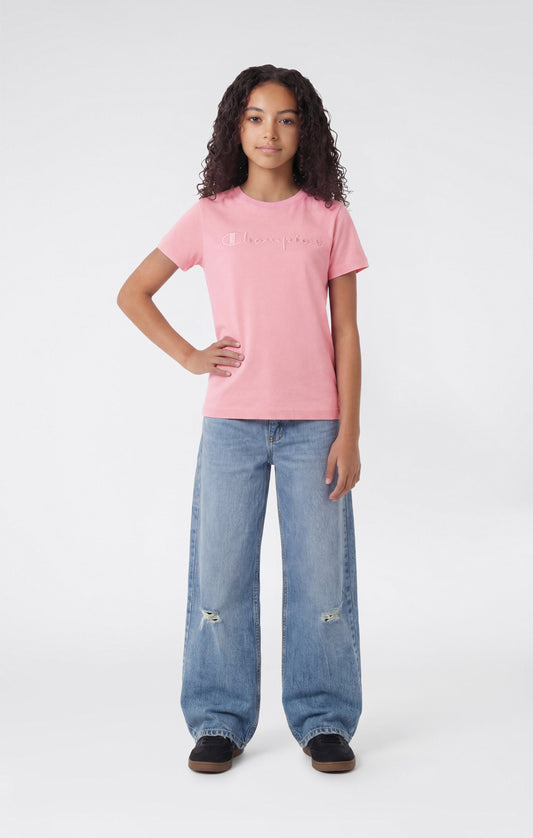 Girls' Crewneck T-shirt Slim Fit Icons
