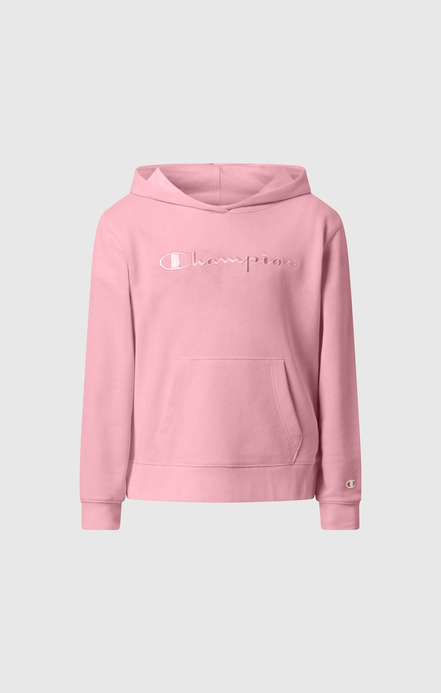 Leichter Kapuzenpullover für Mädchen mit Ton-in-Ton gestickten Maxi-Logo-Symbolen