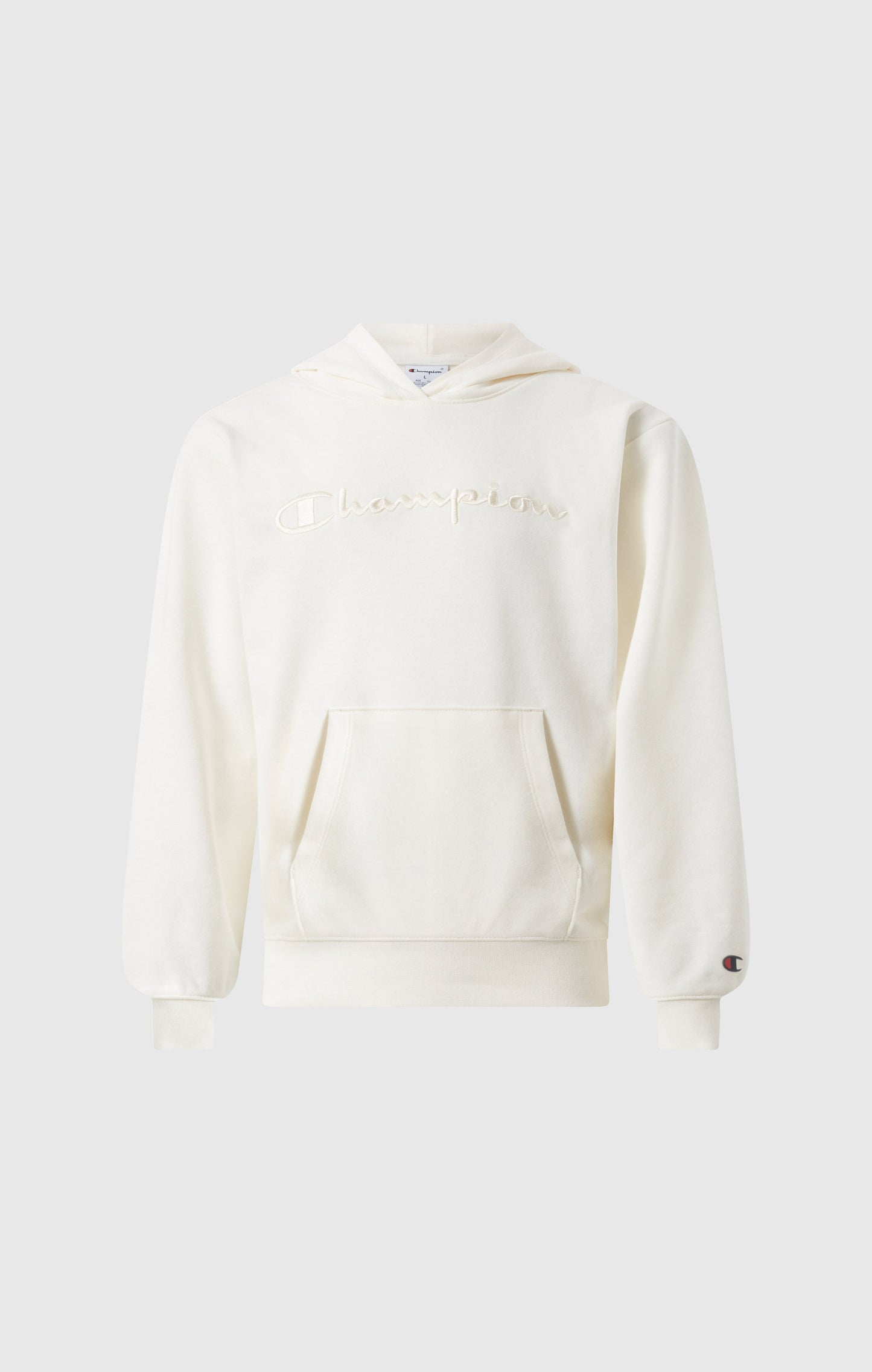 Leichter Kapuzenpullover für Mädchen mit Ton-in-Ton gestickten Maxi-Logo-Symbolen