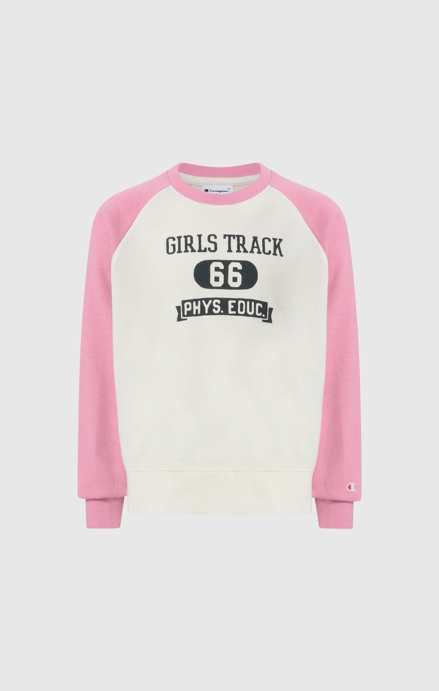 Girls' Lightweight Crewneck Sweatshirt with Graphic Icons