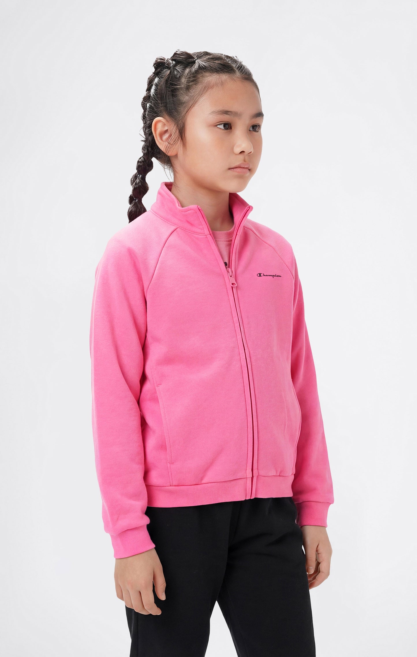 Mädchen Trainingsanzug mit Kapuzenpullover mit durchgehendem Reißverschluss und Hose