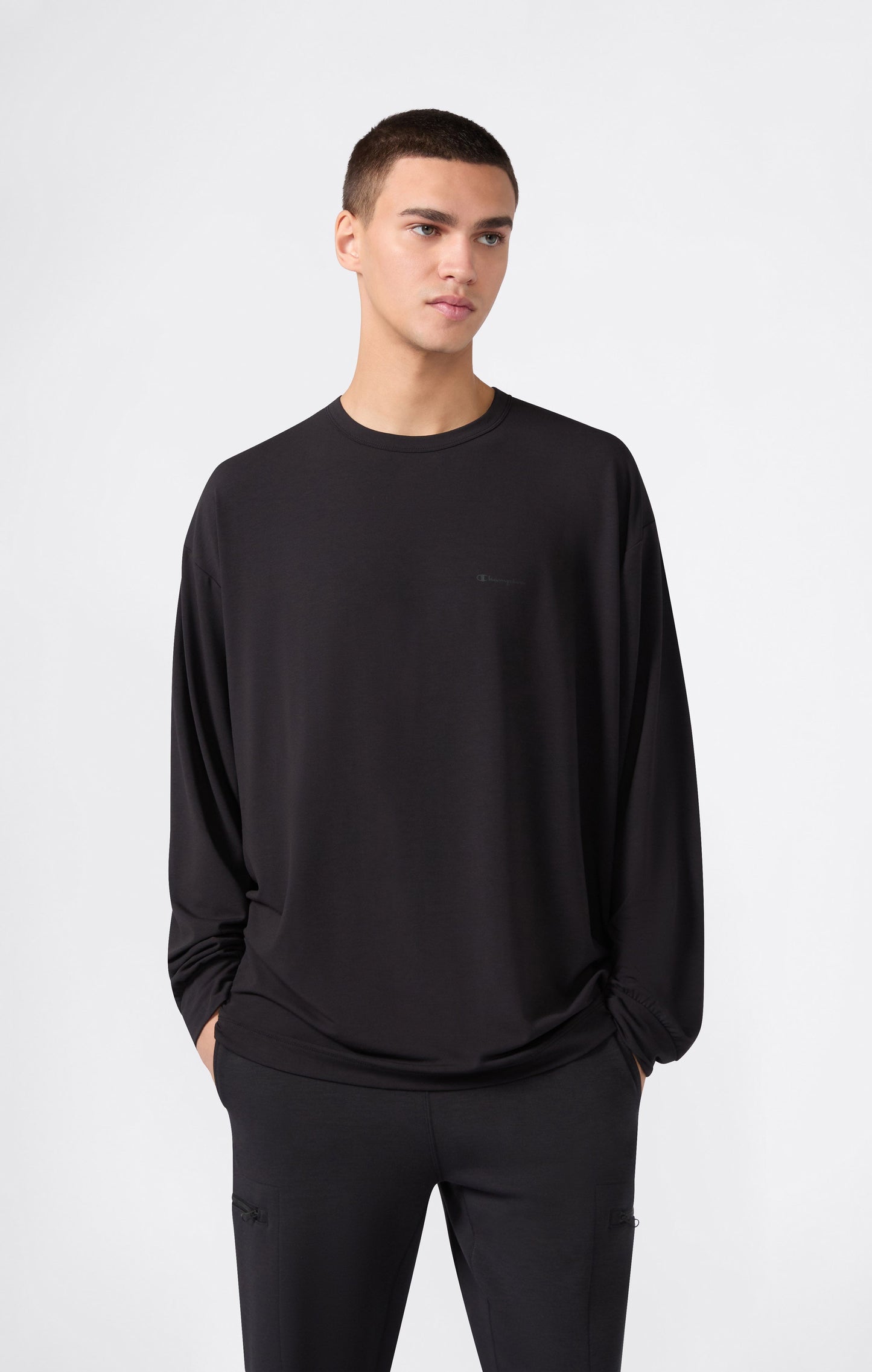 Unisex Black Edition schnelltrocknendes Langarmshirt