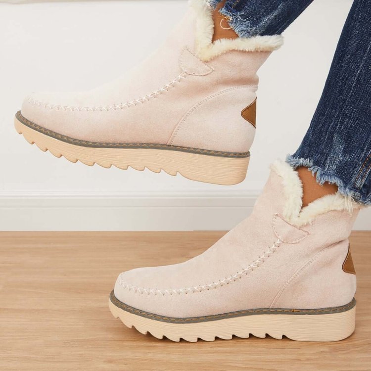 Klassische rutschfeste Knöchel-Schneestiefel für Damen