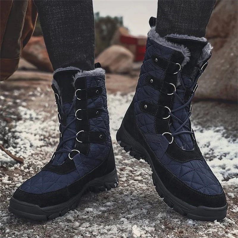 HEISSER VERKAUF – Bequeme Herren-Schneestiefel aus echtem Leder, warme Stiefel, Kampfstiefel