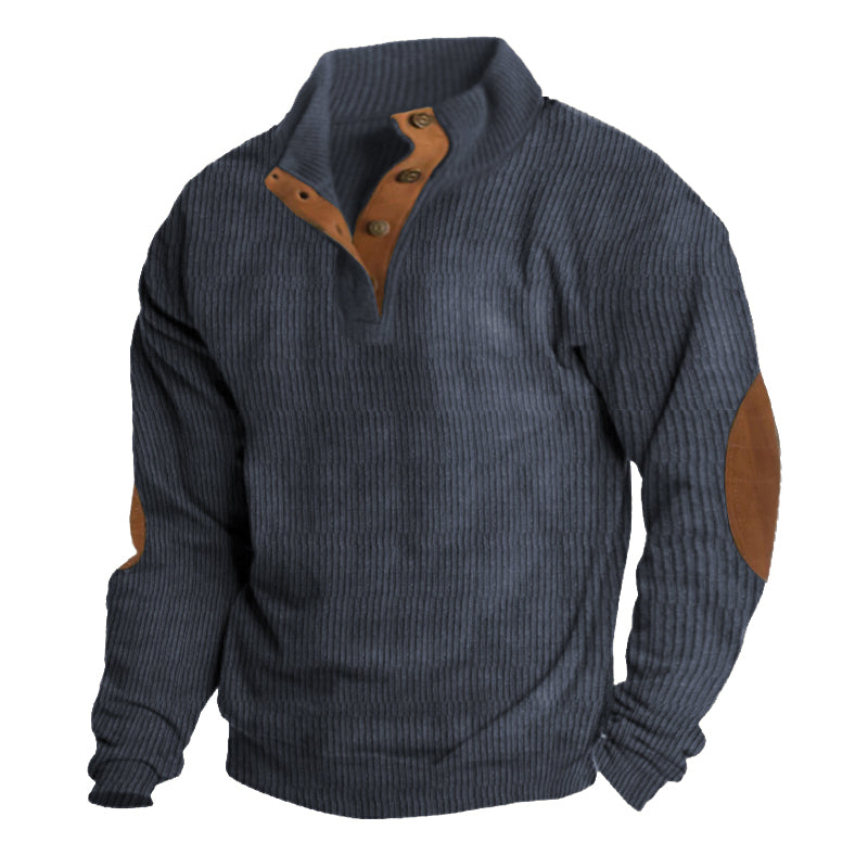 Herren Outdoor Freizeit Stehkragen Langarm Sweatshirt
