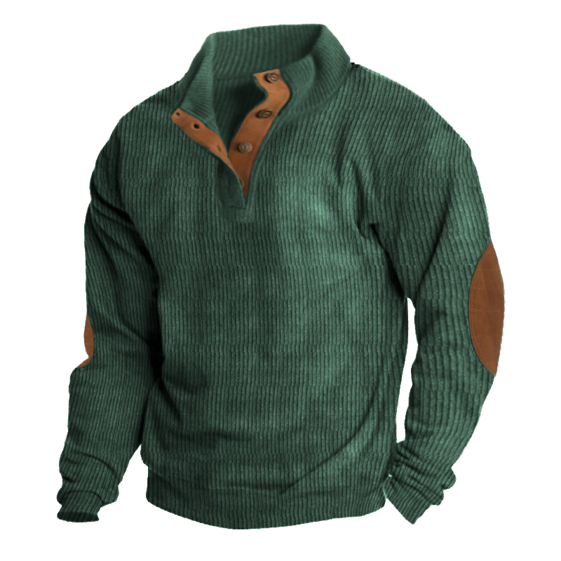 Herren Outdoor Freizeit Stehkragen Langarm Sweatshirt