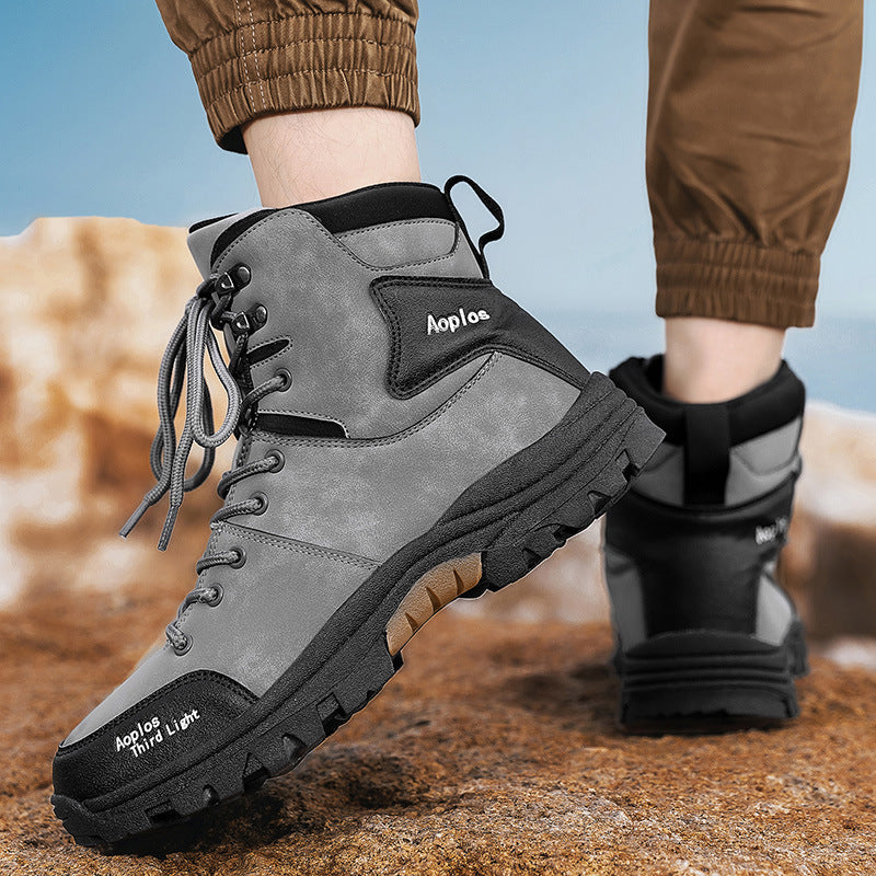 (⏰Zeitlich begrenztes 70% Rabatt-Event) Wasserdichte, rutschfeste und durchtrittsichere Herren-Wanderstiefel mit Knöchelunterstützung, breiter Zehenbox, Fußgewölbestütze, orthopädische Arbeitsstiefel