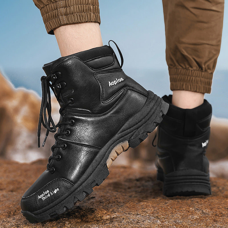 (⏰Zeitlich begrenztes 70% Rabatt-Event) Wasserdichte, rutschfeste und durchtrittsichere Herren-Wanderstiefel mit Knöchelunterstützung, breiter Zehenbox, Fußgewölbestütze, orthopädische Arbeitsstiefel