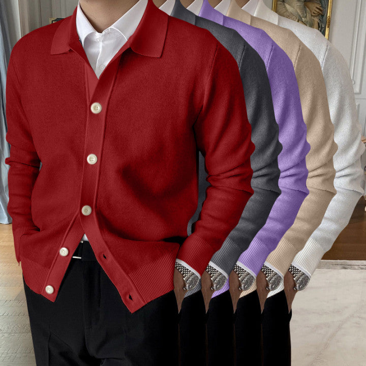 Hot Sale  50% OFFMen's Lapel Knitted Cardigan